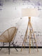GOOD&MOJO Vloerlamp Kilimanjaro - Wit/Bamboe - Ø60cm - Scandinavisch,Bohemian - Staande lampen voor Woonkamer - Slaapkamer