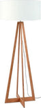 GOOD&MOJO Vloerlamp Kilimanjaro - Wit/Bamboe - Ø60cm - Scandinavisch,Bohemian - Staande lampen voor Woonkamer - Slaapkamer