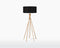 GOOD&MOJO Vloerlamp Kilimanjaro - Zwart/Bamboe - Ø60cm - Scandinavisch,Bohemian - Staande lampen voor Woonkamer - Slaapkamer