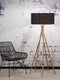 GOOD&MOJO Vloerlamp Kilimanjaro - Zwart/Bamboe - Ø60cm - Scandinavisch,Bohemian - Staande lampen voor Woonkamer - Slaapkamer