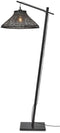 GOOD&MOJO Vloerlamp Tahiti - Bamboe Zwart - 65x45x150cm - Modern - Staande lampen voor Woonkamer - Slaapkamer