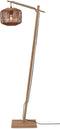 GOOD&MOJO Vloerlamp Tanami - Bamboe/Rotan - 55x30x150cm - Modern - Staande lampen voor Woonkamer - Slaapkamer