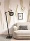 GOOD&MOJO Vloerlamp Tanami - Bamboe/Rotan Zwart - 55x30x150cm - Modern - Staande lampen voor Woonkamer - Slaapkamer