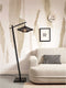 GOOD&MOJO Vloerlamp Zanzibar - Bamboe Zwart - 63x40x150cm - Modern - Staande lampen voor Woonkamer - Slaapkamer
