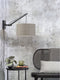 GOOD&MOJO Wandlamp Andes - Bamboe Zwart/Taupe - 50x32x45cm - Binnen Scandinavisch,Bohemian