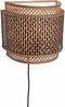 GOOD&MOJO Wandlamp Bhutan - Bamboe/Zwart - 32x16x27cm - Binnen