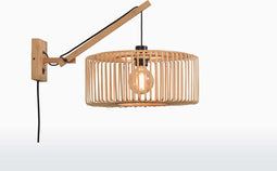 GOOD&MOJO Wandlamp Bromo - Bamboe - 55x40x45cm - Binnen Scandinavisch,Bohemian