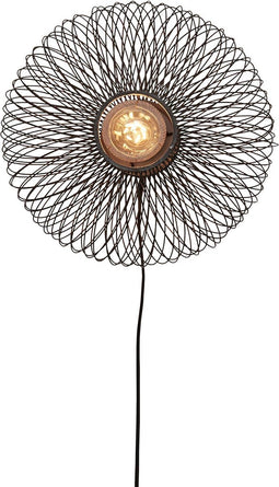 GOOD&MOJO Wandlamp Cango - Bamboe Zwart - Ø40cm - Binnen