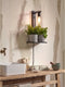 GOOD&MOJO Wandlamp Flores - Bamboe Zwart - 30x18x52cm - Binnen