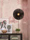 GOOD&MOJO Wandlamp Iguazu - Jute Zwart - Ø55cm - Binnen