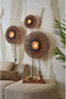 GOOD&MOJO Wandlamp Kalimantan - Zwart/Bamboe - Ø30cm - Binnen Modern
