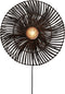 GOOD&MOJO Wandlamp Zanzibar - Rotan Zwart - Ø55cm - Binnen Modern