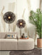 GOOD&MOJO Wandlamp Zanzibar - Rotan Zwart - Ø55cm - Binnen Modern