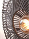 GOOD&MOJO Wandlamp Zanzibar - Rotan Zwart - Ø55cm - Binnen Modern