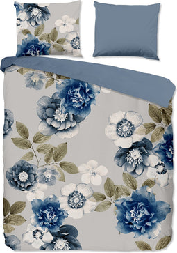 Good Morning Dekbedovertrek "bloemen" - Multi - (200x200/220 cm) - Katoen Flanel