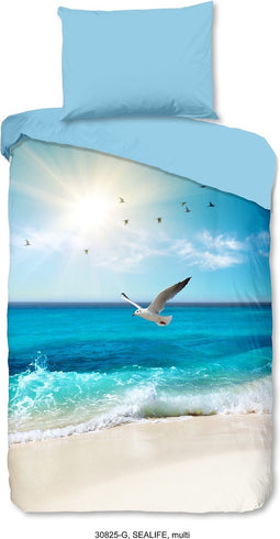 Good Morning Dekbedovertrek "strandthema" - Multi - (135x200 cm) - Katoen