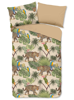 Good Morning Dekbedovertrek Tropical jungle - Katoen - Multi 240x220cm