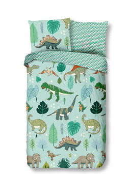 Good Morning Kids Dekbedovertrek Dinono - 140x220cm + 60x70cm - Katoen - Multi
