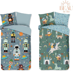 Good Morning Kids Dekbedovertrek Dream Along - 140x220cm + 60x70cm - Set van 2 stuks - Multi