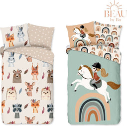 Good Morning Kids Dekbedovertrek Forest Walk - 140x220cm + 60x70cm - Set van 2 stuks - Multi