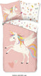 Good Morning Kinderdekbedovertrek "regenboog eenhoorn" - Multi - (140x200/220 cm) - Katoen