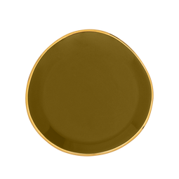 Good Morning plate Amber green Ø9 cm / Green