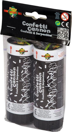 GOODMARK - Set van 2 zilverkleurige confetti kanonnen - Decoratie > Confetti