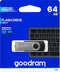 Goodram 64GB USB 2.0 64GB USB 2.0 Type-A Zwart, Zilver USB flash drive