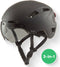 GOOFF® PILOT 3 in 1 fietshelm met afneembaar vizier - matzwart - lichtgewicht - maat L