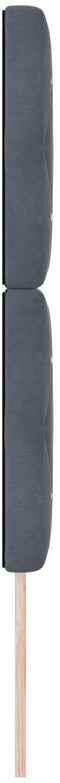vidaXL - Hoofdbord - met - Kristallen - Knop - - - Gestoffeerd - Donkergrijs - 80 - cm - Fluweel