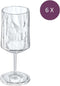 Koziol - Club No. 4 - Superglas Wijnglas - 350ml - Helder - Kunststof - 6 stuks