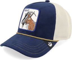 Goorin Bros - Sapphire GOAT Velvet Jewel Tones Blue A-Frame Trucker Cap