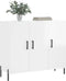 vidaXL - Dressoir - 90x34x80 - cm - bewerkt - hout - hoogglans - wit