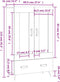vidaXL - Hoge - kast - 69,5x31x115 - cm - bewerkt - hout - grijs - sonoma - eikenkleurig