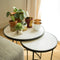 Atmooz - Bijzettafel Townsville (set van 2) - Rond - Binnen - Interieur -Wit marmer - Hoogte 48cm - Metaal en marmer