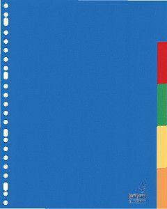 Kangaro tabbladen - A4 - PP 120 micron - 23-gaats - 5-delig gekleurde tabs - A405M