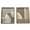 Schilderij Home ESPRIT Wit Beige Natuurlijk Modern Scandinavisch 40 x 3,8 x 50 cm (2 Stuks)