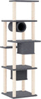 vidaXL - Kattenmeubel - met - sisal - krabpalen - 169 - cm - donkergrijs