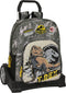 Schoolrugzak met Wielen Jurassic World Warning Grijs 33 x 42 x 14 cm