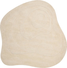 GORANO - Vloerkleed - Beige - 160 x 160 cm - Viscose