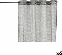 Gordijn 140 x 260 cm Grijs (6 Stuks)