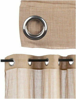 Gordijn Beige 140 x 0,1 x 260 cm (6 Stuks)