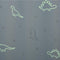Gordijnen verduisterend Kinderen 140x250m - raambekleding kind Dinosaurus - Glow in the dark - Blauw