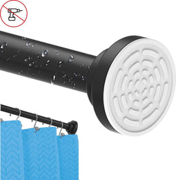 Gordijnroede - Zwart - 110 tot 200cm - Zonder boren - Rail - Uitschuifbaar - Gordijnrails compleet - Zelfklevend