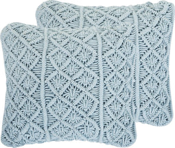 GOREME - Sierkussen set van 2 - Blauw - 45 x 40 cm - Katoen