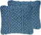 GOREME - Sierkussen set van 2 - Blauw - 45 x 40 cm - Katoen