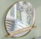 Gorillz Alien 60 - Wandspiegel met Plank - Ronde Hang Spiegel - 60 cm - Staal Goud - Gold