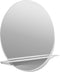 Gorillz Alien 60 - Wandspiegel met Plank - Ronde Hang Spiegel - 60 cm - Staal Wit