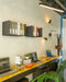 Gorillz Clark - Wandrek - Industrieel Wandrek van Metaal - Brandhout - Archiefkast - Zwart
