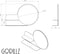 Gorillz Clever Wandspiegel met Plankje - spiegel rond - 85 x 56 cm - Zwart